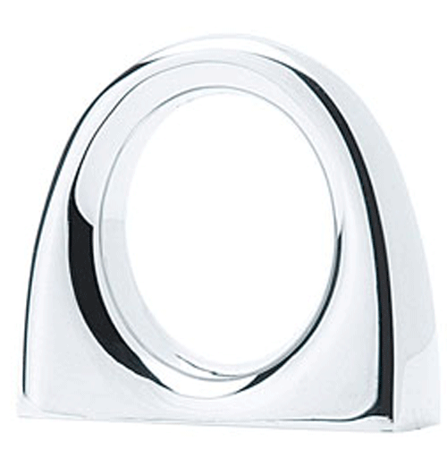 1 Inch Solid Brass Ring Knob (Polished Chrome Finish)