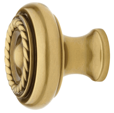 1 Inch Solid Brass Rope Cabinet Knob (Antique Brass Finish)