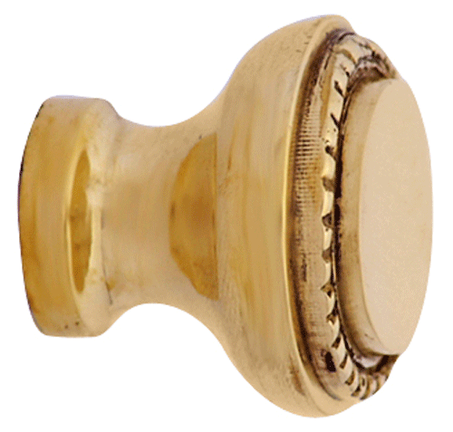 1 Inch Solid Brass Round Knob (Lacquered Brass Finish)