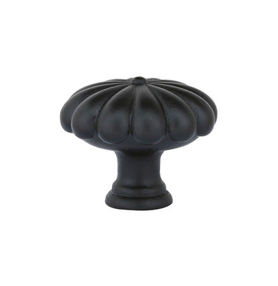 1 Inch Tuscany Bronze Fluted Round Knob (Flat Black)