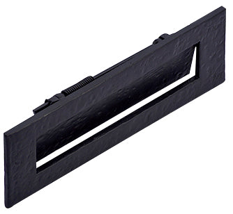 Craftsman Style Mail Slot in Solid Iron (Flat Black Finish)