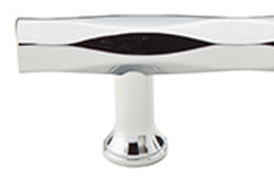 10 Inch (8 Inch c-c) Solid Brass Tribeca Pull (Polished Chrome Finish)