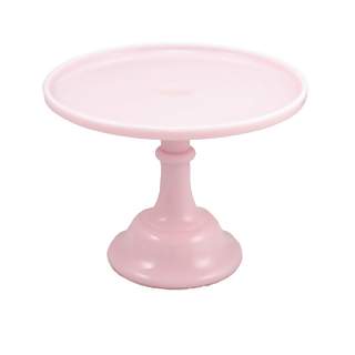 10 Inch Cake Plate (Crown Tuscan Pink Glass) COPPER MOUNTAIN HARDWARE