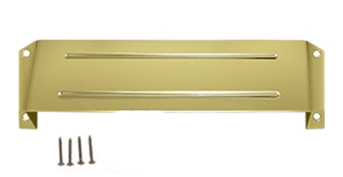 Mail Slot & Sleeve Letter Box Hood (Polished Brass Finish)