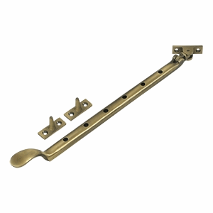 13 Inch Solid Brass Casement Stay Adjuster (Antique Brass Finish)