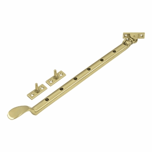 DELTANA 13 Inch Solid Brass Casement Stay Adjuster (Polished Brass Finish)