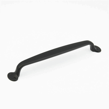14 1/4 Inch (12 Inch c-c) Country Style Pull (Matte Black Finish)