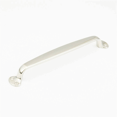 14 1/4 Inch (12 Inch c-c) Country Style Pull (Polished Nickel Finish)