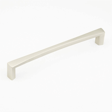 SCHAUB 14 3/8 Inch (13 3/4 Inch c-c) Italian Contemporary Pull (Brushed Nickel Finish)