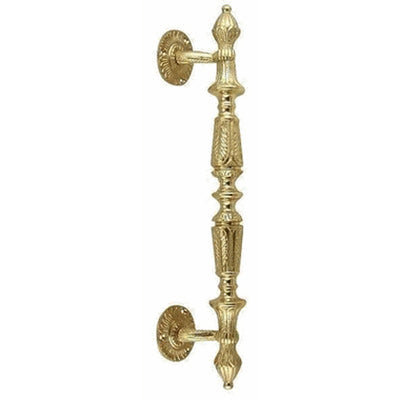 15 1/2 Inch Large Solid Brass Door Pull (Polished Brass Finish)