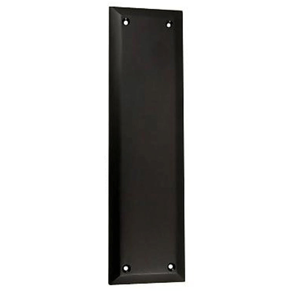 10 Inch Quaker Style Pull and Push Plate Set (Flat Black Finish)