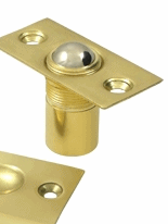 2 1/8 Inch Deltana Solid Brass Ball Catch (Polished Brass Finish)