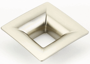 2 3/4 Inch (1 1/4 Inch c-c) Finestrino Flared Square Pull (Brushed Nickel Finish)