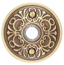 Emtek 2406 Doorbell Button With Lancaster Rose (Several Finishes Available)