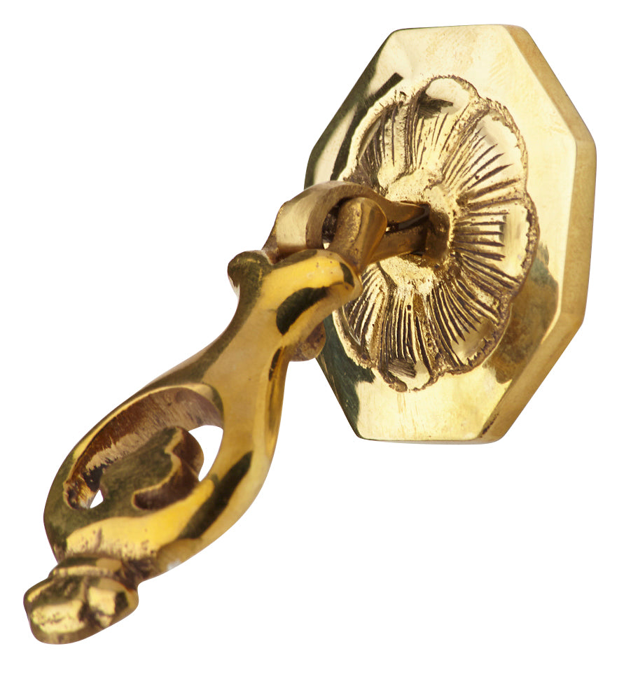 2 3/8 Inch Cabinet Drop Pull (Polished Brass Finish)