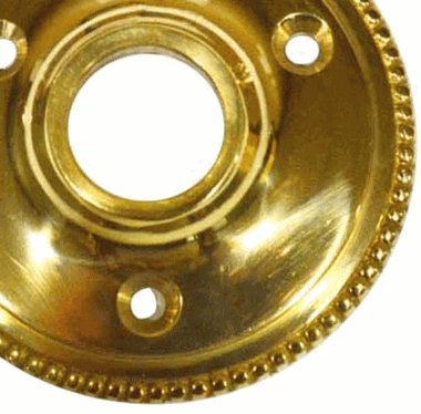 2 3/8 Inch Small Traditional Round Rosette (Polished Brass Finish)