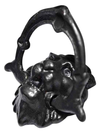 2 4/5 Inch Solid Brass Lion Drop Drawer Ring Pull (Oil Rubbed Bronze)