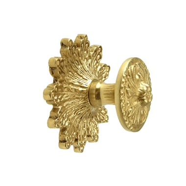 COPPER MOUNTAIN HARDWARE 2 Inch Solid Brass Rococo Victorian Knob with Back Plate (Several Finishes Available)