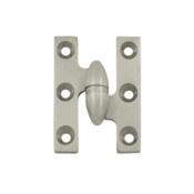 DELTANA 2 Inch x 1 1/2 Inch Solid Brass Olive Knuckle Hinge (Brushed Nickel)