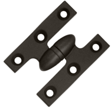 2 Inch x 1 1/2 Inch Solid Brass Olive Knuckle Hinge (Oil Rubbed Bronze Finish)