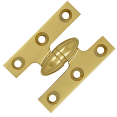 2 Inch x 1 1/2 Inch Solid Brass Olive Knuckle Hinge (PVD Finish)