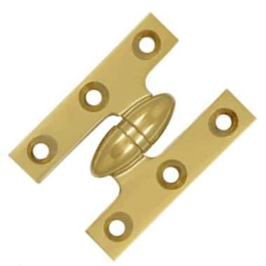 2 Inch x 1 1/2 Inch Solid Brass Olive Knuckle Hinge (PVD Finish) DELTANA