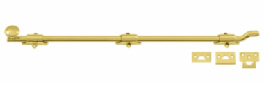 26 Inch Deltana Offset Heavy Duty Surface Bolt (Polished Brass Finish)