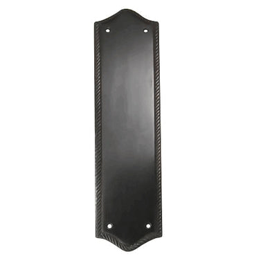 COPPER MOUNTAIN HARDWARE 12 Inch Georgian Oval Roped Style Door Push Plate (Oil Rubbed Bronze Finish)