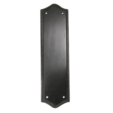 12 Inch Georgian Oval Roped Style Door Push Plate (Oil Rubbed Bronze Finish)