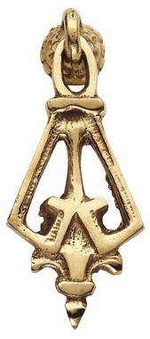 3 1/2 Inch Gothic Diamond Drop Pull (Polished Brass Finish)