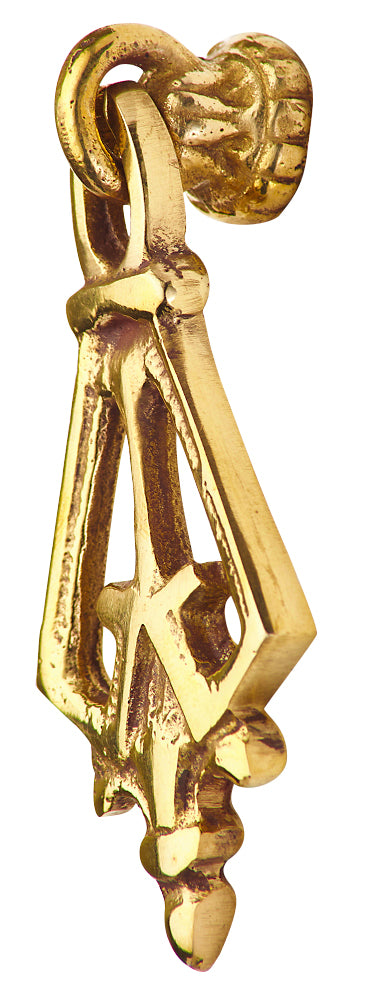 3 1/2 Inch Gothic Diamond Drop Pull (Polished Brass Finish)