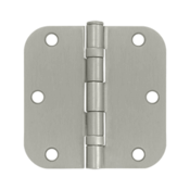 DELTANA 3 1/2 Inch x 3 1/2 Inch Ball Bearing Steel Hinge (Brushed Nickel Finish)