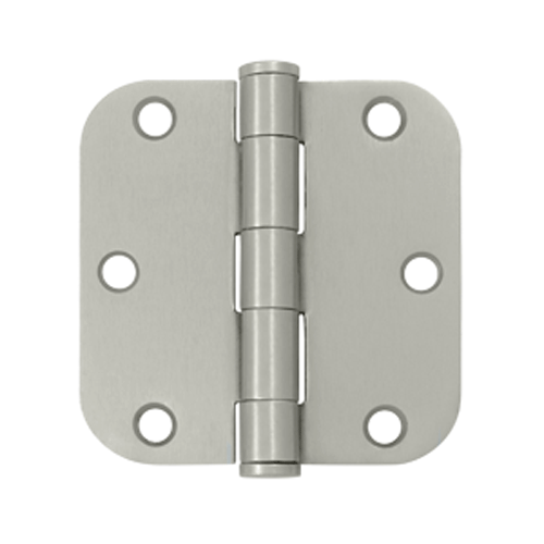 DELTANA 3 1/2 Inch x 3 1/2 Inch Heavy Duty Steel Hinge (Brushed Nickel Finish)