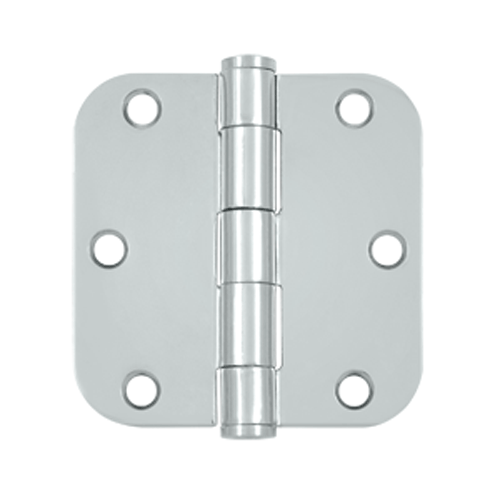 DELTANA 3 1/2 Inch x 3 1/2 Inch Heavy Duty Steel Hinge (Chrome Finish)