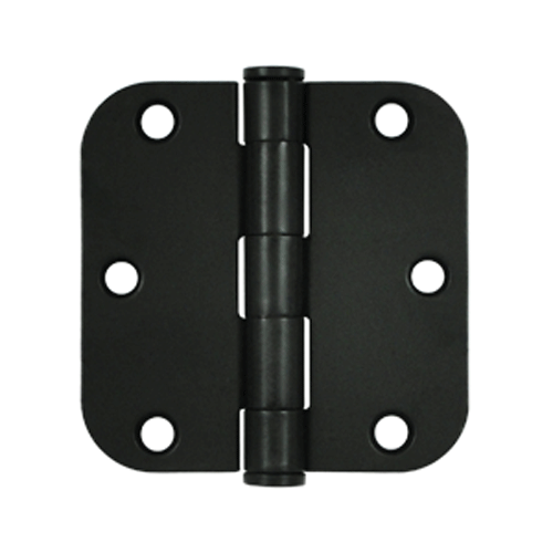 DELTANA 3 1/2 Inch x 3 1/2 Inch Heavy Duty Steel Hinge (Paint Black Finish)