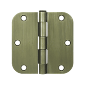 DELTANA 3 1/2 Inch x 3 1/2 Inch Steel Hinge (Antique Brass Finish)