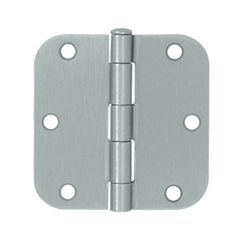 DELTANA 3 1/2 Inch x 3 1/2 Inch Steel Hinge (Brushed Chrome Finish)