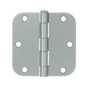 3 1/2 Inch x 3 1/2 Inch Steel Hinge (Brushed Chrome Finish) DELTANA