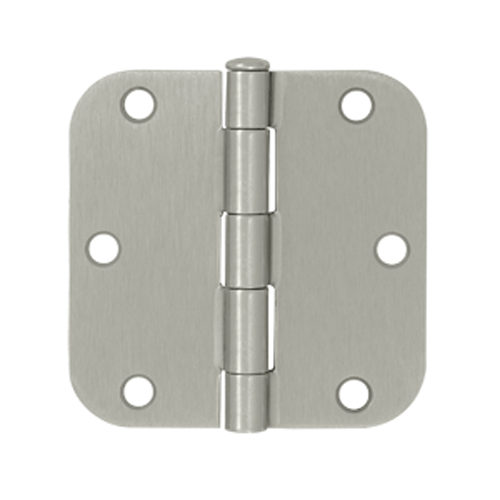 DELTANA 3 1/2 Inch x 3 1/2 Inch Steel Hinge (Brushed Nickel Finish)