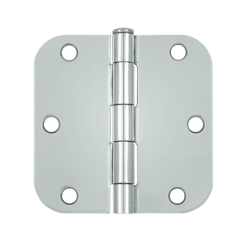 DELTANA 3 1/2 Inch x 3 1/2 Inch Steel Hinge (Chrome Finish)