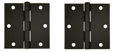 3 1/2 Inch x 3 1/2 Inch Steel Hinge (Oil Rubbed Bronze Finish)