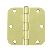 DELTANA 3 1/2 Inch x 3 1/2 Inch Steel Hinge (Polished/Brushed Brass Finish)