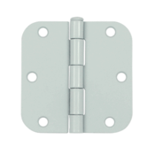 DELTANA 3 1/2 Inch x 3 1/2 Inch Steel Hinge (White Finish)