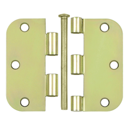 DELTANA 3 1/2 Inch x 3 1/2 Inch Steel Hinge (Zinc Dichromate Finish)