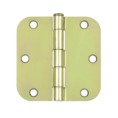 DELTANA 3 1/2 Inch x 3 1/2 Inch Steel Hinge (Zinc Dichromate Finish)