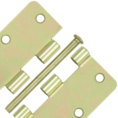 3 1/2 Inch x 3 1/2 Inch Steel Hinge (Zinc Dichromate Finish) DELTANA