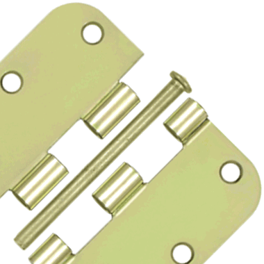 DELTANA 3 1/2 Inch x 3 1/2 Inch Steel Hinge (Zinc Dichromate Finish)