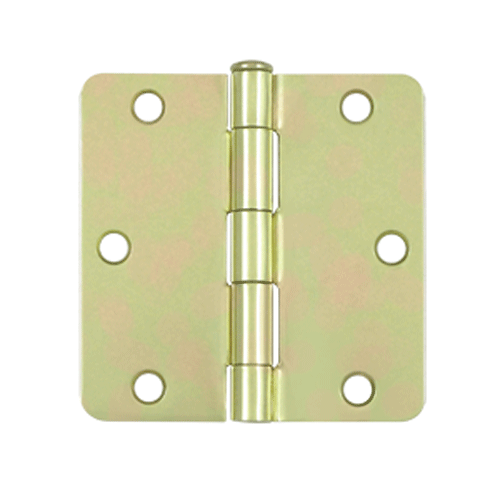 3 1/2 Inch x 3 1/2 Inch Steel Hinge (Zinc Dichromate Finish) DELTANA