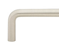 3 1/4 Inch (3 Inch c-c) Solid Brass Wire Pull (Brushed Nickel Finish)