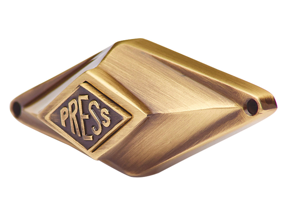 3 1/4 Inch Solid Brass Art Deco Diamond Doorbell Antique Brass Finish